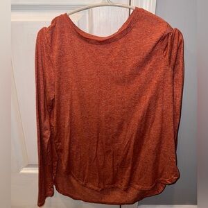 Levi's Orange Heathered Long Sleeve Top